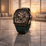 ساعة رجالي سوار جلد – بني غامق