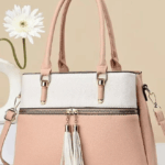 شنطة نسائية كتف جلد فاخر – بينك كلاسيك